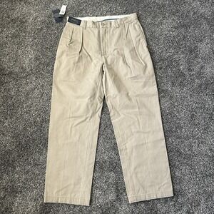 Polo Ralph Lauren Pants Mens 36x32 Khaki‎ Pleated Classic Fit Chino NWT